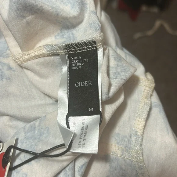 Cider Blue and Cream Printed Bodysuit - Picture 8 of 8